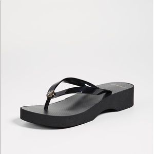 Tory Burch cut out wedge flip flop
